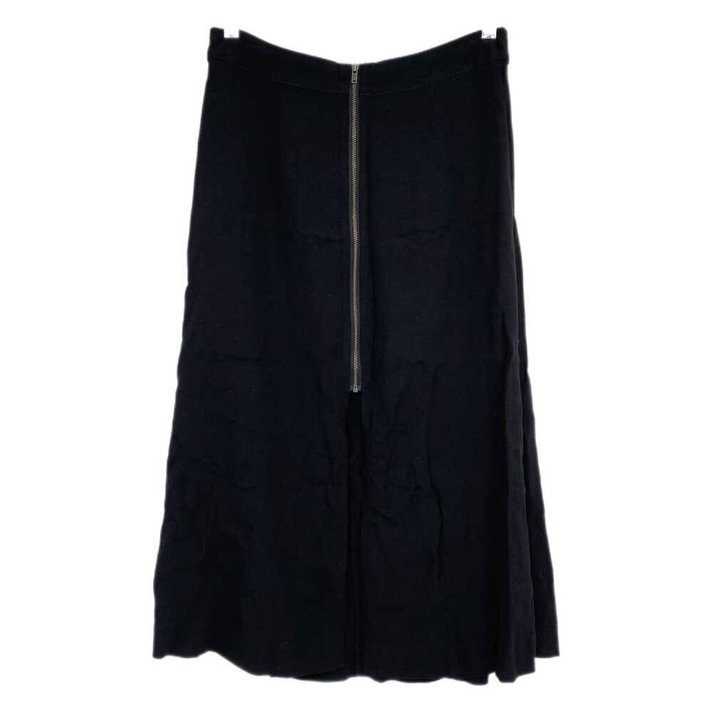 Michael Stars Black A-Line Zipper Front Midi Skirt | Size XS